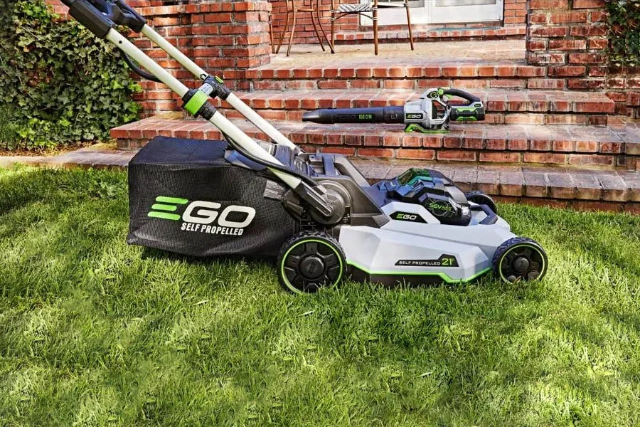 cordless self propelled electric lawn mowers